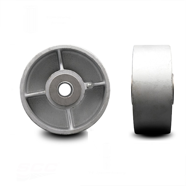 SCC-6" Semi Steel Cast Iron Wheel Only w/Roller Bearing -3/4" Bore-2500 lbs Cpty